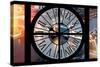 Giant Clock Window - View on the City of London with the Tower Bridge by Night V-Philippe Hugonnard-Stretched Canvas