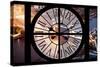 Giant Clock Window - View on the City of London with the Tower Bridge by Night VI-Philippe Hugonnard-Stretched Canvas