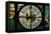 Giant Clock Window - View on the City of London with the Tower Bridge by Night VII-Philippe Hugonnard-Framed Stretched Canvas