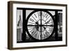 Giant Clock Window - View on the Empire State Building and the New Yorker Hotel-Philippe Hugonnard-Framed Photographic Print