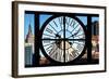 Giant Clock Window - View on the Empire State Building and the New Yorker-Philippe Hugonnard-Framed Photographic Print
