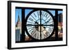 Giant Clock Window - View on the Empire State Building and the New Yorker-Philippe Hugonnard-Framed Photographic Print