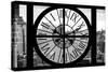 Giant Clock Window - View on the Garmen District - New York City II-Philippe Hugonnard-Stretched Canvas
