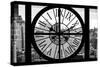 Giant Clock Window - View on the Garmen District - New York City II-Philippe Hugonnard-Stretched Canvas