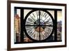 Giant Clock Window - View on the Garmen District - New York City-Philippe Hugonnard-Framed Photographic Print