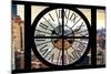 Giant Clock Window - View on the Garmen District - New York City-Philippe Hugonnard-Mounted Photographic Print