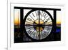 Giant Clock Window - View on the New York at Sunset-Philippe Hugonnard-Framed Photographic Print