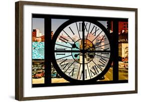 Giant Clock Window - View on the New York City - 10th Avenue-Philippe Hugonnard-Framed Photographic Print