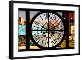 Giant Clock Window - View on the New York City - 10th Avenue-Philippe Hugonnard-Framed Photographic Print