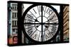 Giant Clock Window - View on the New York City - 401 Broadway-Philippe Hugonnard-Stretched Canvas