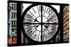 Giant Clock Window - View on the New York City - 401 Broadway-Philippe Hugonnard-Stretched Canvas