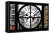 Giant Clock Window - View on the New York City - 401 Broadway-Philippe Hugonnard-Framed Stretched Canvas