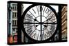 Giant Clock Window - View on the New York City - 401 Broadway-Philippe Hugonnard-Stretched Canvas