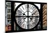 Giant Clock Window - View on the New York City - 401 Broadway-Philippe Hugonnard-Mounted Photographic Print