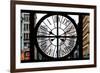 Giant Clock Window - View on the New York City - 401 Broadway-Philippe Hugonnard-Framed Photographic Print