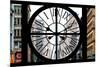 Giant Clock Window - View on the New York City - 401 Broadway-Philippe Hugonnard-Mounted Photographic Print