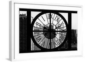 Giant Clock Window - View on the New York City at Sunset with the One World Trade Center II-Philippe Hugonnard-Framed Photographic Print