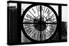 Giant Clock Window - View on the New York City at Sunset with the One World Trade Center II-Philippe Hugonnard-Stretched Canvas