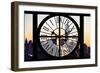 Giant Clock Window - View on the New York City at Sunset with the One World Trade Center III-Philippe Hugonnard-Framed Photographic Print