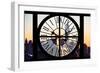 Giant Clock Window - View on the New York City at Sunset with the One World Trade Center III-Philippe Hugonnard-Framed Photographic Print