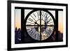 Giant Clock Window - View on the New York City at Sunset with the One World Trade Center III-Philippe Hugonnard-Framed Photographic Print