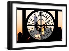 Giant Clock Window - View on the New York City at Sunset with the One World Trade Center IV-Philippe Hugonnard-Framed Photographic Print