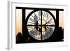 Giant Clock Window - View on the New York City at Sunset with the One World Trade Center IV-Philippe Hugonnard-Framed Photographic Print