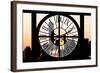 Giant Clock Window - View on the New York City at Sunset with the One World Trade Center IV-Philippe Hugonnard-Framed Photographic Print