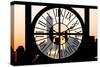 Giant Clock Window - View on the New York City at Sunset with the One World Trade Center IV-Philippe Hugonnard-Stretched Canvas