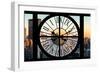 Giant Clock Window - View on the New York City at Sunset-Philippe Hugonnard-Framed Photographic Print