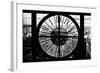 Giant Clock Window - View on the New York City - B&W Central Park-Philippe Hugonnard-Framed Photographic Print
