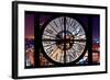 Giant Clock Window - View on the New York City by Night-Philippe Hugonnard-Framed Photographic Print