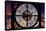 Giant Clock Window - View on the New York City by Night-Philippe Hugonnard-Stretched Canvas