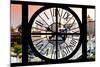 Giant Clock Window - View on the New York City - Car Wash-Philippe Hugonnard-Mounted Photographic Print