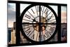 Giant Clock Window - View on the New York City - Chrysler Building-Philippe Hugonnard-Mounted Photographic Print
