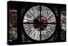 Giant Clock Window - View on the New York City - City of Lights II-Philippe Hugonnard-Stretched Canvas