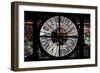 Giant Clock Window - View on the New York City - City of Lights II-Philippe Hugonnard-Framed Photographic Print