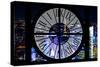 Giant Clock Window - View on the New York City - City of Lights V-Philippe Hugonnard-Stretched Canvas