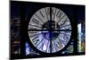 Giant Clock Window - View on the New York City - City of Lights V-Philippe Hugonnard-Mounted Photographic Print