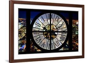 Giant Clock Window - View on the New York City - City of Lights-Philippe Hugonnard-Framed Photographic Print