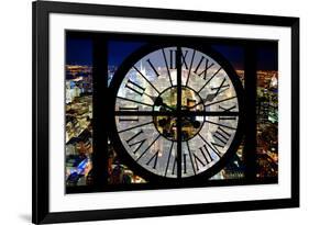 Giant Clock Window - View on the New York City - City of Lights-Philippe Hugonnard-Framed Photographic Print