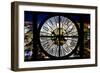 Giant Clock Window - View on the New York City - City of Lights-Philippe Hugonnard-Framed Photographic Print