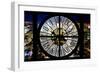 Giant Clock Window - View on the New York City - City of Lights-Philippe Hugonnard-Framed Photographic Print