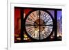 Giant Clock Window - View on the New York City - Colors Night-Philippe Hugonnard-Framed Photographic Print