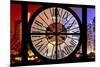 Giant Clock Window - View on the New York City - Colors Night-Philippe Hugonnard-Mounted Photographic Print