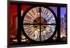 Giant Clock Window - View on the New York City - Colors Night-Philippe Hugonnard-Framed Photographic Print