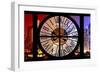 Giant Clock Window - View on the New York City - Colors Night-Philippe Hugonnard-Framed Photographic Print