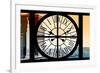 Giant Clock Window - View on the New York City - East River at Sunset-Philippe Hugonnard-Framed Photographic Print