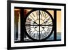 Giant Clock Window - View on the New York City - East River at Sunset-Philippe Hugonnard-Framed Photographic Print