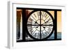 Giant Clock Window - View on the New York City - East River at Sunset-Philippe Hugonnard-Framed Photographic Print